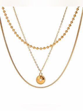 18K Gold Plated Layered Necklace